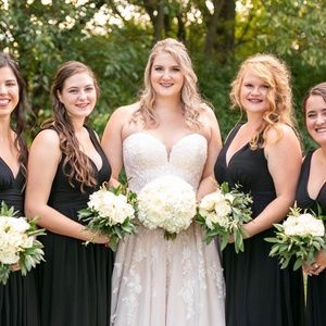 Champagne & Lace Wedding Dress - Size 16/18